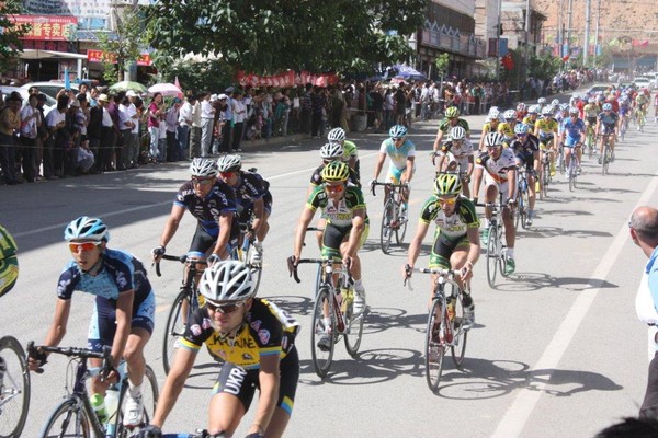 Subway - Avanti Pro Cycling Team members James Williamson and Joe Cooper settle into their work on stage three of the Tour de Qinghai Lake in China